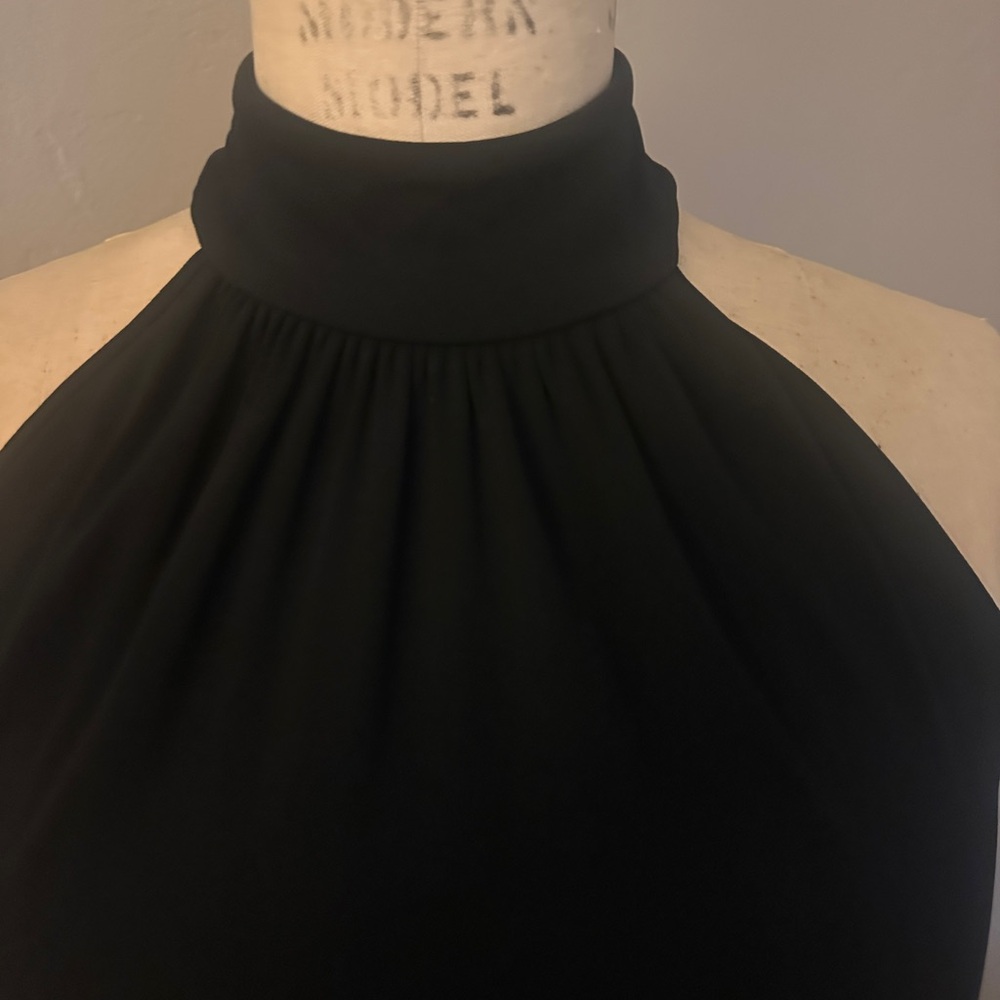 EUC Michael Kors Collection Black Halter Dress with Choker Collar - Picture 4 of 14